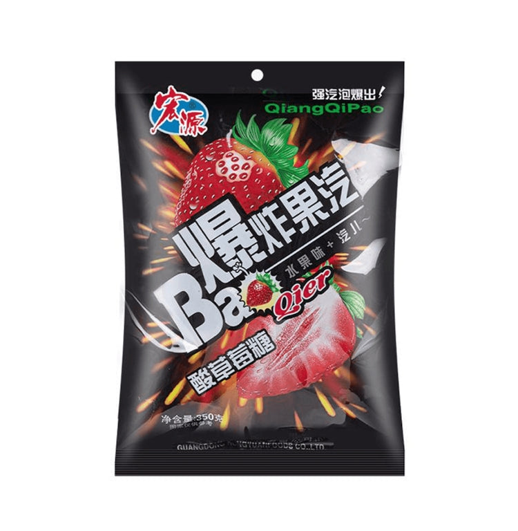 Strawberry - Flavored Fruit Hard Candies, radiating intense fruity aroma. The unique texture, with each plump piece, suits all ages. These heart - shaped candies, packed in a 350g/12.35oz*1 bag, make for a perfect casual snack.