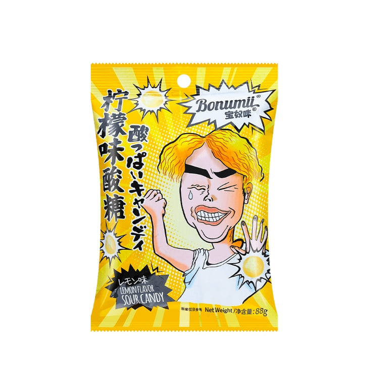 Sour - to - Scream Lemon Candies! With a delicate lemon aroma, each plump piece offers a sweet - tinged sour kick. At 88g/3.1oz per bag, it's super portable for casual snacking.