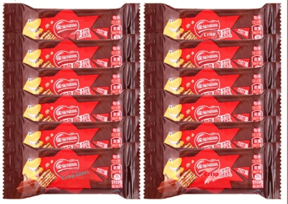 Wafer cookies Intense mellow sandwich, delicate and silky One mouthful of crisp Individually wrapped Leisure office snacks 12.5g/1pc
