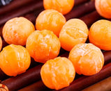 Orange - Flavored Fruit Hard Candies with an explosive sour kick! Enjoy a unique taste at any time. These heart - shaped candies are suitable for all ages. 350g/12.35oz*1 bag, perfect for casual snacking.