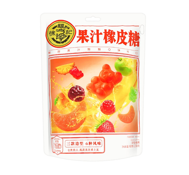 Mixed - Flavor Fruit Gummy Candies: A medley of vibrant fruity tastes with rich aroma. Sweet - sour and delicious, in cute shapes with a soft, bouncy texture. 230g/8.11oz*1 bag, perfect for casual snacking