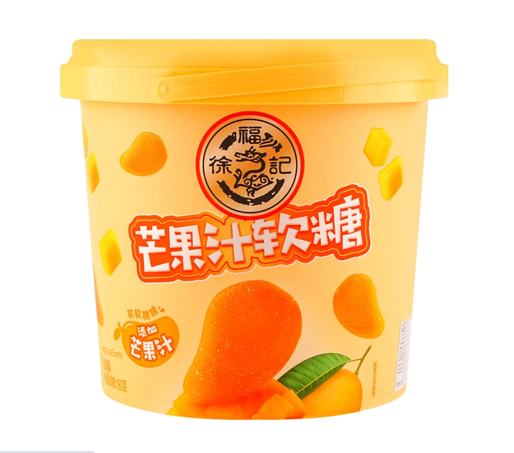 Mango - Filled Gummy with a Bursting Center! Intensely flavored with real mango, boasting a soft, chewy texture that's great for all ages. It's delicious and non - sticky. 180g/6.35oz*1 bag, a perfect casual snack.