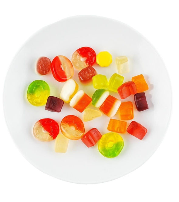 Assorted Gummy Candies: Mixed fruit flavors with a soft, bouncy texture. In fun shapes, suitable for all ages, delicious and non - sticky. 280g/9.88oz*1 bag, ideal for casual snacking.