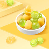 Peel - off Gummy Candies, Mixed Flavors (Mango & Green Grape). Boasting a dual - texture experience with a soft, juicy filling and a chewy outer layer. Loaded with fruit juice. 225g/7.94oz*1 bag, perfect for casual snacking.