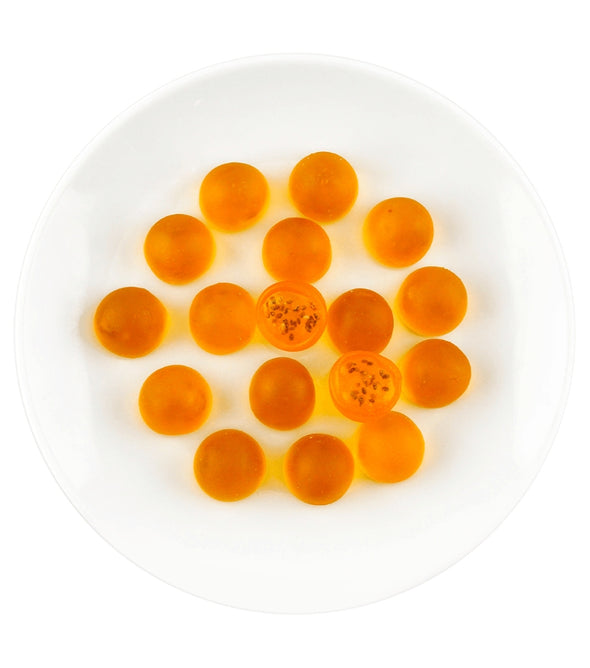 Passion Fruit - Filled Gummy Candies, 70g/2.47oz*1 bag. Juicy filling paired with a bouncy outer layer for a double - textured bite. Bursting with intense passion fruit aroma, sweet yet not cloying, ideal for casual snacking.