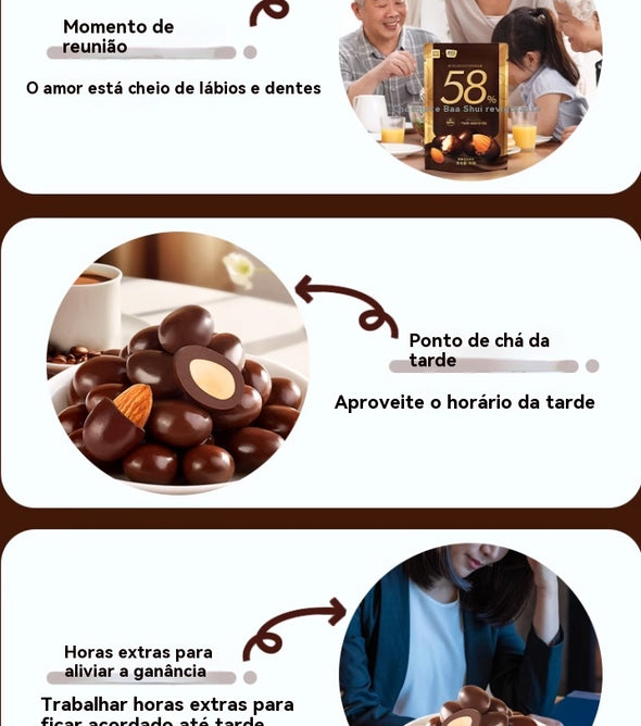 Chocolate Bean Nut Sandwich Silky Smooth Delicious Enjoyable Leisure Snack 80g/1pc