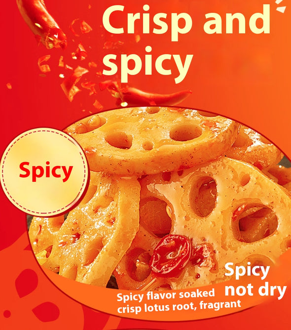 Lotus Root Slices Sour & Spicy, Sweet & Tasty, Healthy & Low Fat, Casual Vegetarian 196g/7pcs