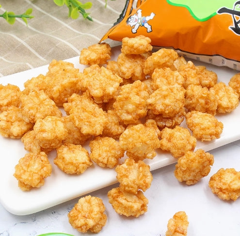Mixed - Flavor Rice Crisps: Crispy, Fragrant with Golden Hue & Plump Grains. Ideal for Binge - watching! 180g (10 Packs)