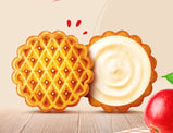 Imported from Korea Apple - Filled Waffles: Soft, Tasty with Moderate Sweetness. Strong Apple Aroma, Golden & Attractive. Delicate, Refreshing. 87g/Box