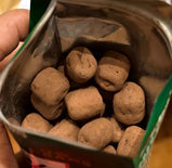 Chocolate Beans: Small and Round, with an Alluring Color. Intensely Chocolatey, Silky and Smooth. 52g/Bag