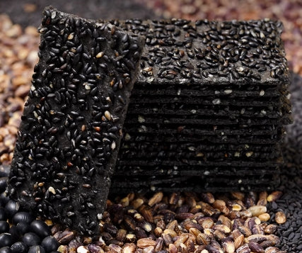 Black Sesame Biscuits: Fragrant, Thin & Crispy, Healthy and Tasty. With Rich Sesame Aroma, Delicately Small and Portable. 120g/Box