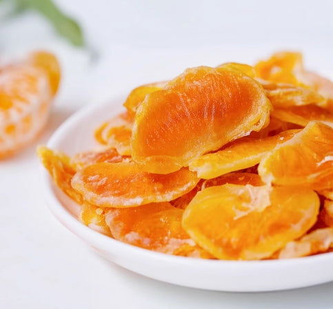 Dried Tangerine Slices - Whole Segments, Retaining Original Fruit Flavor. Golden in Color, Sweet - Sour, Fragrant. Bursting with Tangerine Aroma, 90g (2 Bags)