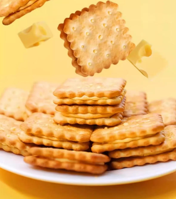 Imported Lemon - Filled Cookies, 180g/Box - Rich, Tasty, with a Perfect Blend of Salt and Sweetness, Fluffy and Crispy, Infused with Refreshing Lemon Aroma