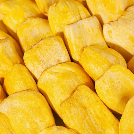 Dried Jackfruit: Crispy, Aromatic, Sweet, Bursting with Fruit Flavor, Golden in Color. 75g per Bag