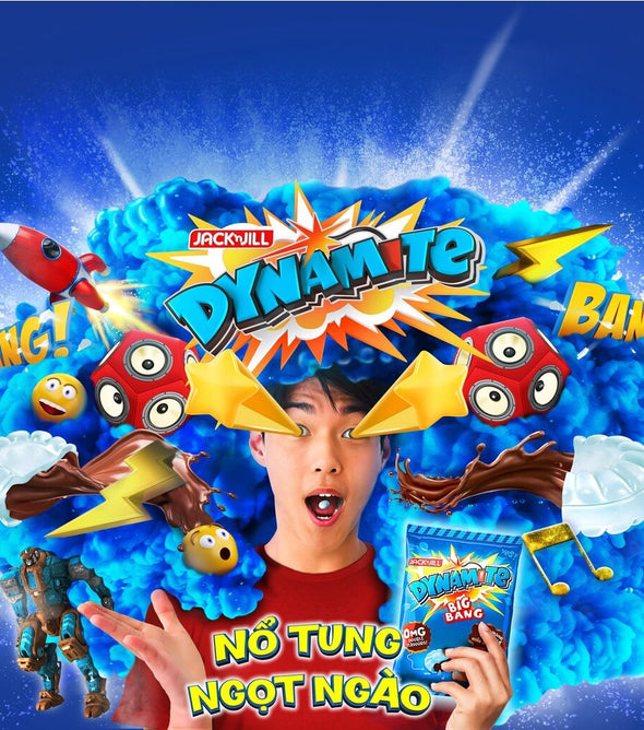 Vietnamese Dynamitems Chocolate-Filled Mint Candies: Fresh, Refreshing Mint Hard Candies, Chocolate Sandwich Peppermint Patties, After Dinner Mints, Gluten-Free & Vegan, Holiday Treats, Southeast Asian snacks - 330g