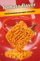 Tomato Flavored Crispy Noodles, Sweet and Sour, Amazingly Crunchy. A Beloved Chinese Snack for Both Adults and Kids. Perfect for Travel and Leisure Snacking. 5.29oz (Pack of 5), Unforgettable Taste! 班干部干脆面 番茄味 30g*5袋