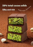 Dubai Style Chocolate Bar Pistachio, Crispy texture,Dark chocolate，Sandwich chocolate, individually wrapped, Gift, Snack, 2.29oz (Pack of 1)