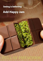 Dubai Style Chocolate Bar Pistachio, Crispy texture,Dark chocolate，Sandwich chocolate, individually wrapped, Gift, Snack, 2.29oz (Pack of 1)