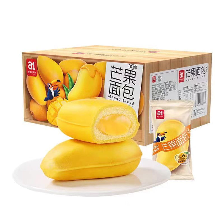 Mango Bread, Fluffy Bread,Cake，Sandwich Bread, Fruit Bread, Breakfast, Snack, 12.52oz (Pack of 6)