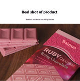 Ruby Chocolate, Slightly sour fruit flavor, Milk chocolate, individually wrapped, Festive sweets, Snacks, 2.4oz (Pack of 1)