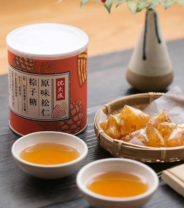 Pine Nut Dumpling Candy, Sweet And Nutty Holiday Candy, Traditional Festive Flavor, Perfect For Christmas Parties, Stocking Stuffers, And Seasonal Gifting, 140g