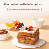 Exquisite Dark Chocolate and Pure Fresh Milk Toast, Soft, Fluffy, Silky Crumb, Intense Cocoa Flavor, Creamy and Smooth Texture, Ideal for Breakfast, Delightful and Nutritious Start to Your Day, 80g*5