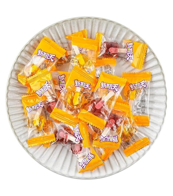 Mini Stick Grape & Mango Jelly Gummy Candy, Bursting With Juicy And Festive Flavors, Anime-Inspired Holiday Snack, Vibrant Packaging, Perfect For Christmas Gifts And Stocking Fillers, 85g*2