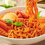 Korean Rice Cake Ramen, Sweet and Spicy Stir-Fried Rice Cakes, Hearty Korean Comfort Food, Rich Flavor Profile, Quick and Satisfying, Authentic Korean Street Food Experience, Bold and Savory Taste, Perfect Late-Night Snack, 235g/Box.