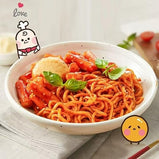 Korean Rice Cake Ramen, Sweet and Spicy Stir-Fried Rice Cakes, Hearty Korean Comfort Food, Rich Flavor Profile, Quick and Satisfying, Authentic Korean Street Food Experience, Bold and Savory Taste, Perfect Late-Night Snack, 235g/Box.