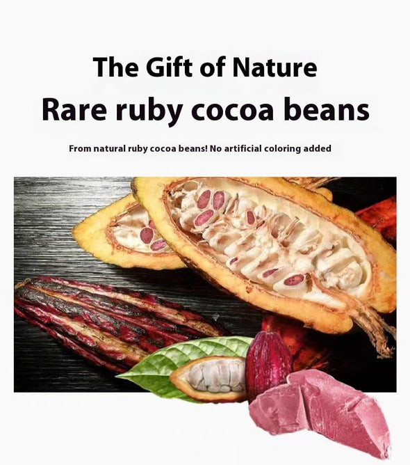 Ruby Chocolate, Slightly sour fruit flavor, Milk chocolate, individually wrapped, Festive sweets, Snacks, 2.4oz (Pack of 1)