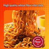 Exquisite Spicy Cheese Noodles, Chewy Rice Cakes, Bold Korean-Inspired Flavors, Creamy and Spicy Fusion, Quick Gourmet Meal, Convenient No-Cook Preparation, Savory Indulgence，134g*2 boxes