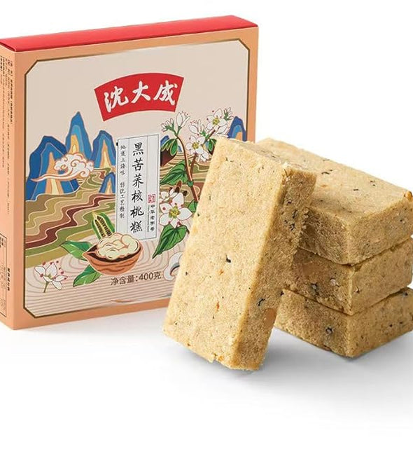 Black Tartary Buckwheat Walnut Cake, Wholesome And Nutty Festive Treat, Rich Traditional Flavor, Perfect For Holiday Snacking, Christmas Gifting, And Celebrations, 400g