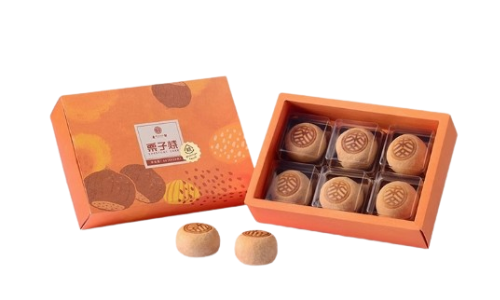Chestnut Mini - Breads: Boasting a delicate sweet chestnut flavor, soft texture, scrumptious taste, unique mouthfeel, and an exquisite look. Pack: 1 box (150g)