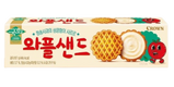 Imported from Korea Apple - Filled Waffles: Soft, Tasty with Moderate Sweetness. Strong Apple Aroma, Golden & Attractive. Delicate, Refreshing. 87g/Box