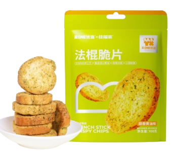 Garlic - Flavored Chips with French Style - Golden in Color, Intensely Garlic - Infused, Rich and Mellow in Taste, Crispy and Delicious - 100g/Bag