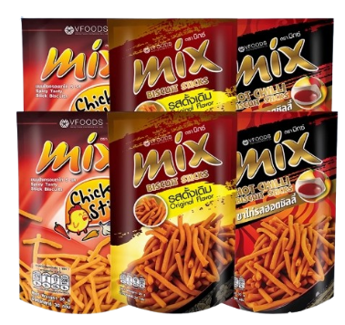Mixed Flavors Thai - Imported Fries, Rich Wheat Aroma, Crispy & Delicious, 180g (6 Bags)