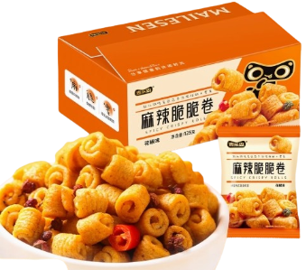 Spicy & Crispy Rolls - Intensely Peppery, Aromatic with Numbing Spice, Tease Your Taste Buds! Crispy & Refreshing, in Portable Packaging, 125g/Case