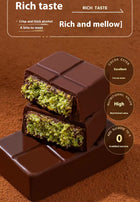 Dubai Style Chocolate Bar Pistachio, Crispy texture,Dark chocolate，Sandwich chocolate, individually wrapped, Gift, Snack, 2.47oz (Pack of 1)