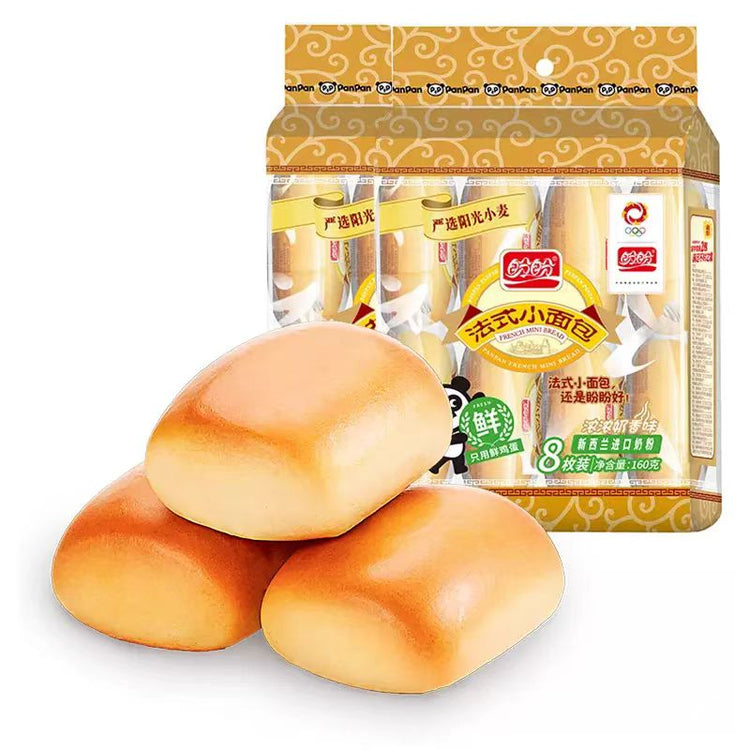 French mini bread, soft bread, rich milk flavor, breakfast, individual packaging, snacks, 8 packs in one bag