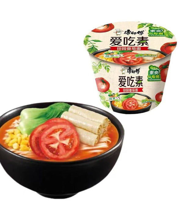 Premium Tomato-Flavored Instant Noodles, Rich and Savory Taste with a Smooth, Slightly Tangy Tomato Flavor, Quick and Easy Meal for Busy Days, Flavorful and Satisfying with a Silky Texture, 90g x 3