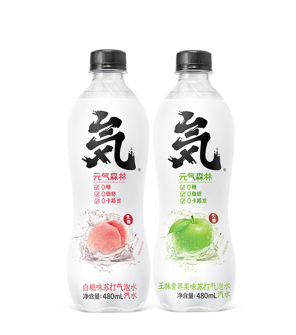 Genki Forest White Peach Flavor Soda Sparkling Water 480ml